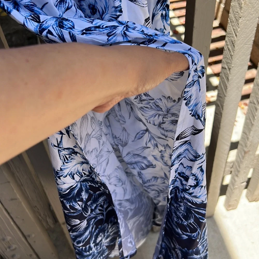 Tommy Bahama White and Blue Floral Maxi Dress - Picture 8 of 8